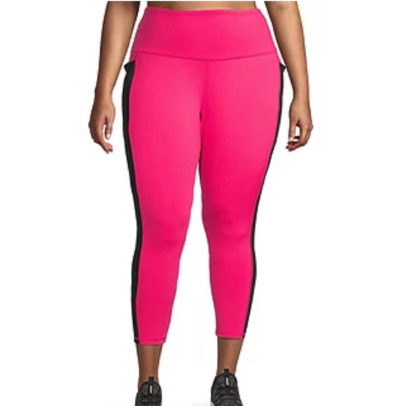 Xersion Women's Plus Size Set of 2 Pink High Rise 7/8 Ankle Leggings Size 2X - Picture 3 of 15